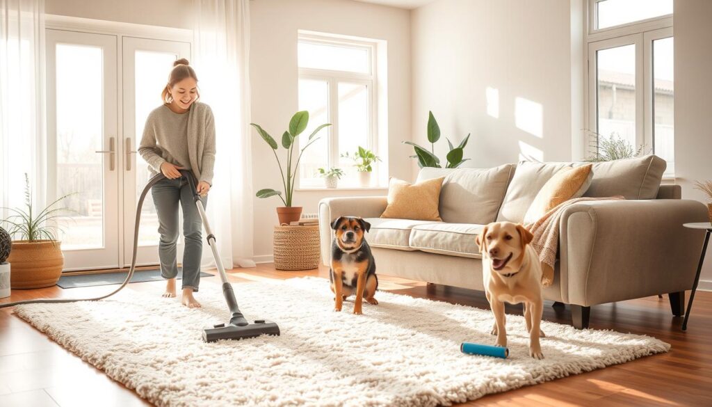 maintaining a clean home to stop excessive dog shedding