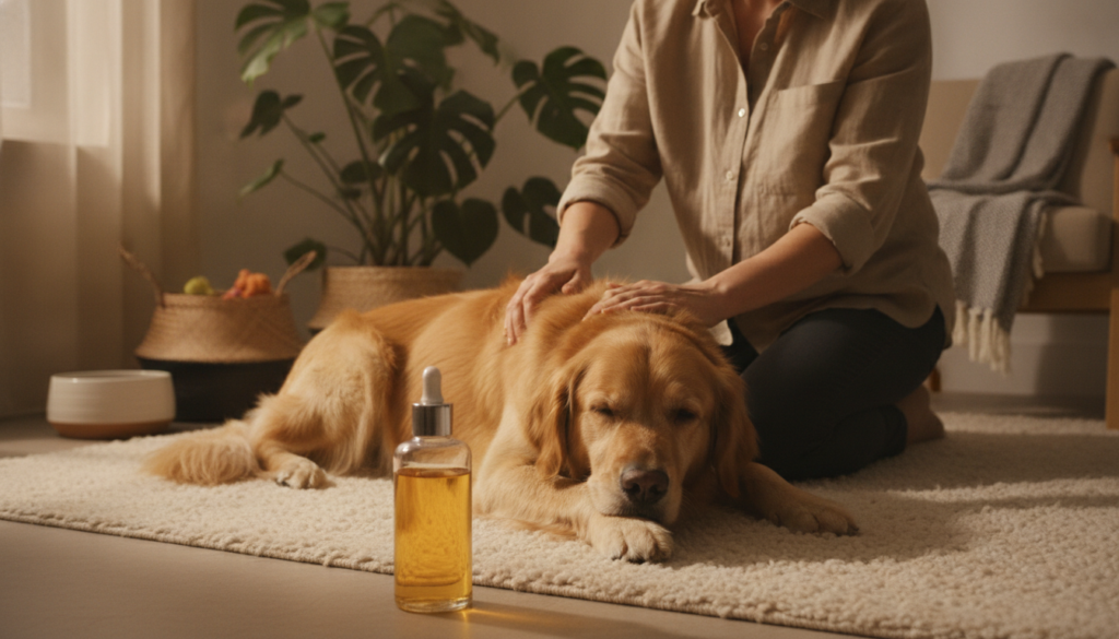 Dog massage oil for fur Dog massage oil for fur