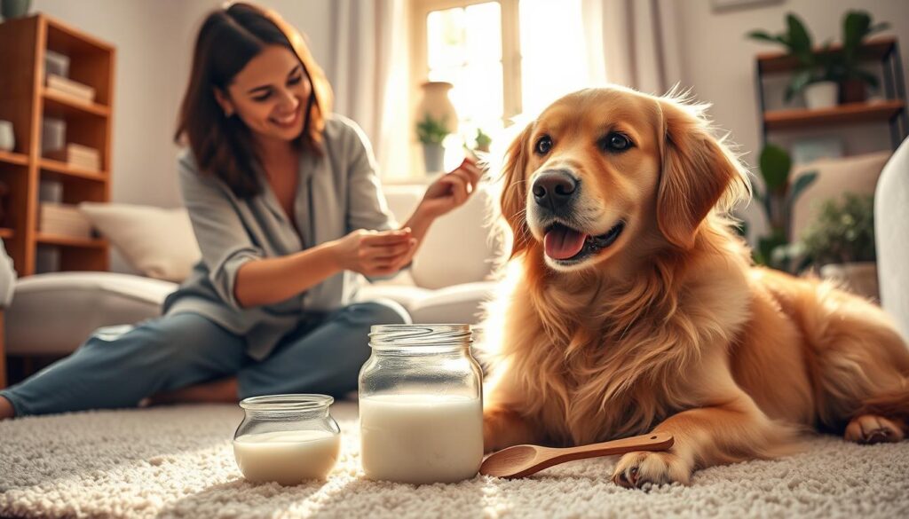 how to use coconut oil for dog hair